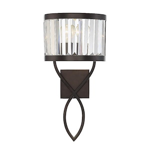 1 Light Wall Sconce-Glam Style with Contemporary and Transitional Inspirations-19.63 inches tall by 10 inches wide