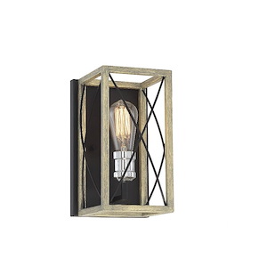 1 Light Wall Sconce-Farmhouse Style with Transitional and Rustic Inspirations-10.5 inches tall by 7 inches wide