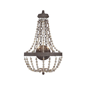 2 Light Wall Sconce-Traditional Style with Country French and Farmhouse Inspirations-23 inches tall by 14 inches wide - 1147008