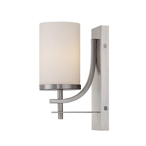1 Light Wall Sconce-Industrial Style with Transitional Inspirations-10 inches tall by 4.75 inches wide - 440664