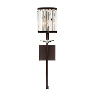 1 Light Wall Sconce-Glam Style with Contemporary and Transitional Inspirations-26 inches tall by 6.5 inches wide