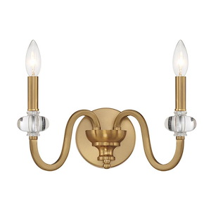 Bergdorf - 2 Light Wall Sconce-7.75 Inches Tall and 14 Inches Wide - 1340767