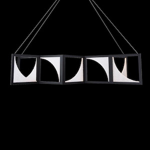 Luna - 35W 1 LED Linear Pendant-14 Inches Tall and 16 Inches Wide