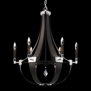 Crystal Empire - 6 LightChandelier-29.5 Inches Tall and 24 Inches Wide