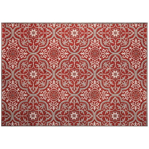 Mosaic-Outdoor Rug-Ruby Color
