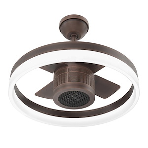 SkyFan and Turbo Heater 4 Blade 24in LED Fandelier with Heater Bronze Plug and Play - 1393556