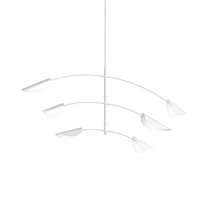 Movile - 21W 6 LED Pendant In Modern Style-25.25 Inches Tall and 61 Inches Wide