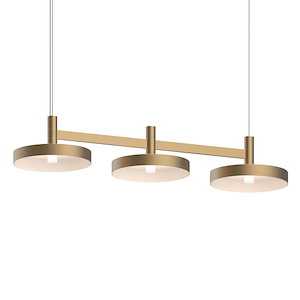 Systema Staccato - 12W 1 LED Pendant with Pan Shade In Contemporary Style-6 Inches Tall and 29.25 Inches Wide - 1270453