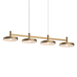 Systema Staccato - 18W 1 LED Pendant with Pan Shade In Contemporary Style-6 Inches Tall and 43 Inches Wide