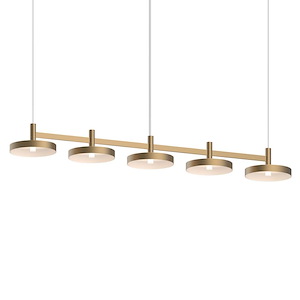 Systema Staccato - 21W 1 LED Pendant with Pan Shade In Contemporary Style-6 Inches Tall and 57 Inches Wide - 1270441