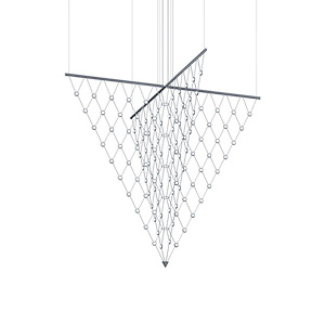 Constellation - 150W 2 LED Galaxy Matrix Small Arrow Pendant In Contemporary Style-71 Inches Tall and 81.25 Inches Wide