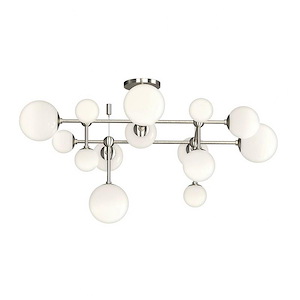 Sabon - 3W 5 LED Semi-Flush Mount In Modern Style-15.25 Inches Tall and 32.25 Inches Wide - 1096169