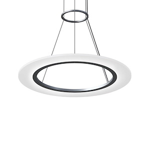Arctic Rings - 12W 1 LED Ring Pendant In Contemporary Style-0.5 Inches Tall and 24 Inches Wide - 1149888