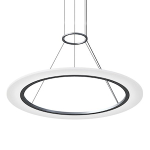 Arctic Rings - 16W 1 LED Ring Pendant In Contemporary Style-0.5 Inches Tall and 30 Inches Wide