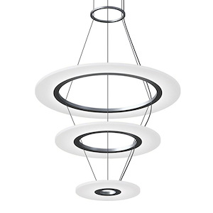 Arctic Rings - 22W 1 LED Small Triple Ring Pendant In Contemporary Style-17 Inches Tall