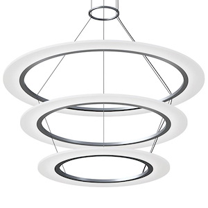 Arctic Rings - 50W 1 LED Large Triple Ring Pendant In Contemporary Style-17 Inches Tall