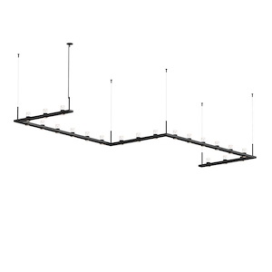 Intervals - LED Zig-Zag Pendant with Cone Uplight Trim-11.5 Inches Tall and 204 Inches Wide - 1277886