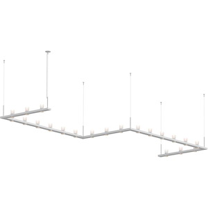 Intervals - LED Zig-Zag Pendant with Cylinder Uplight Trim-11.5 Inches Tall and 204 Inches Wide - 1277887