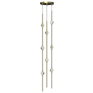 Constellation  - 16W 3000K 8 LED Andromeda Short Round Pendant In Contemporary Style-34 Inches Tall and6 Inches Wide