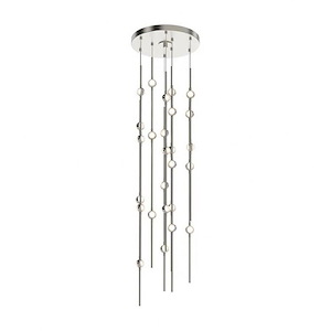 Constellation - 52W 26 LED Andromeda Round Short Pendant In Contemporary Style-39 Inches Tall and 12 Inches Wide