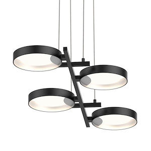 Light Guide Ring - 4 LED Bar Pendant In Contemporary Style-1.5 Inches Tall and 37.5 Inches Wide