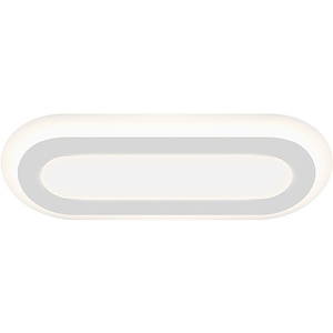 Offset - 1 LED Round Flush Mount-2.75 Inch Tall and 36 Inch Wide - 1096183