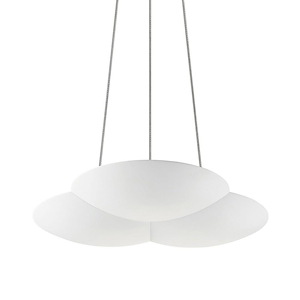 Big Cloud - 30W 1 LED Uplight Pendant-1.25 Inches Tall and 12.5 Inches Wide