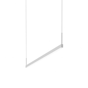 Thin-Line 4&#39; One-Sided LED Pendant in Modern Style 5 Inches Tall and 0.75 Inches Wide