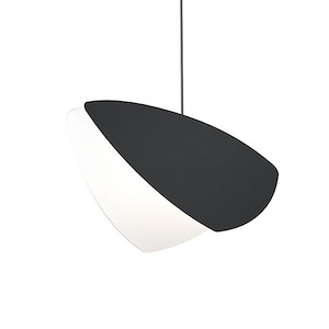 Papillons - 9W 1 LED Pendant In Modern Style-6.75 Inches Tall and 12.5 Inches Wide