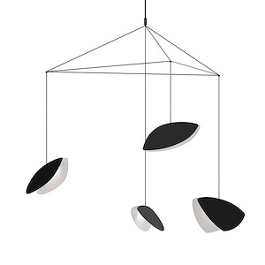 Papillons - 22W 4 LED Large Pendant In Modern Style-6.75 Inches Tall
