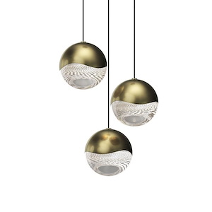 Grapes - 49.5W 3 LED Round Large Pendant In Contemporary Style-3.75 Inches Tall and 8.25 Inches Wide