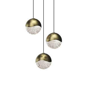 Grapes - 36W 3 LED Round Medium Pendant In Contemporary Style-3.25 Inches Tall and 7.75 Inches Wide