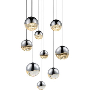 Grapes - 9 LED Assorted Pendant-3.75 Inch Tall and 13.75 Inch Wide - 492900