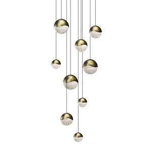 Grapes - 337.5W 9 LED Round Assorted Pendant In Contemporary Style-3.75 Inches Tall and 13.75 Inches Wide - 1293929