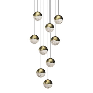 Grapes - 445.5W 9 LED Round Large Pendant In Contemporary Style-3.75 Inches Tall and 13.75 Inches Wide - 1293930