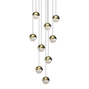 Grapes - 324W 9 LED Round Medium Pendant In Contemporary Style-3.25 Inches Tall and 13.25 Inches Wide