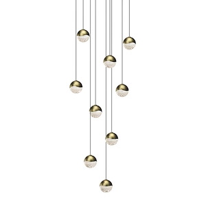 Grapes - 243W 9 LED Round Small Pendant In Contemporary Style-2.5 Inches Tall and 12.5 Inches Wide