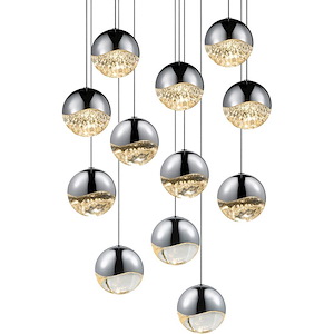 Grapes - 12 LED Large Pendant-3.75 Inch Tall and 17 Inch Wide - 492895