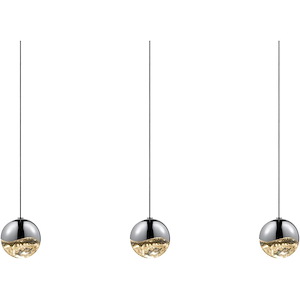 Grapes - 3 LED Medium Pendant-3.25 Inch Tall and 37.25 Inch Wide - 492887