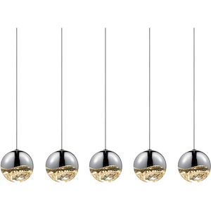 Grapes - 5 LED Large Pendant-3.75 Inch Tall and 37.75 Inch Wide - 492885