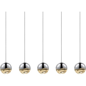 Grapes - 5 LED Medium Pendant-3.25 Inch Tall and 37.25 Inch Wide - 492884