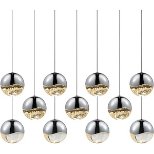 Grapes - 11 LED Large Pendant-3.75 Inch Tall and 37.5 Inch Wide - 492882