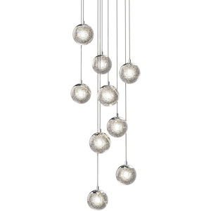 Champagne Bubbles - 9 LED Pendant-4.5 Inch Tall and 14 Inch Wide - 614361