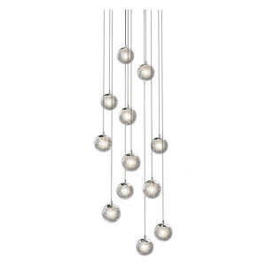Champagne Bubbles - 12 LED Round Pendant In Contemporary Style - 614360