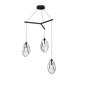 Liquid - 3 LED Tri-Spreader Pendant In Contemporary Style-11.5 Inches Tall