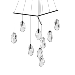 Liquid - 9 LED Tri-Spreader Pendant In Contemporary Style-11.5 Inches Tall