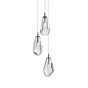 Liquid - 3 LED Large Round Pendant In Contemporary Style-22 Inches Tall - 1277906