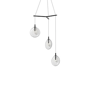Cantina - 3 LED Small Tri-Spreader Pendant In Contemporary Style-12 Inches Tall