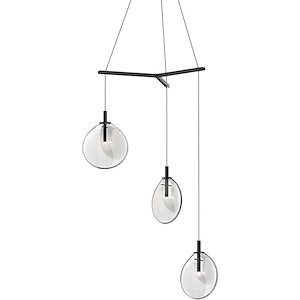 Cantina - 3 LED Small Pendant-12 Inch Tall and 30 Inch Wide - 1395790