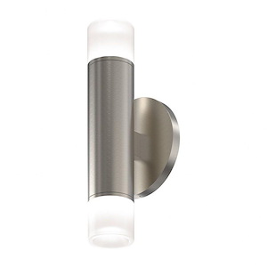 Alc - 40W 2 LED Two-Sided Wall Sconce with Etched Glass Trim In Modern Style-10.5 Inches Tall and 2 Inches Wide
